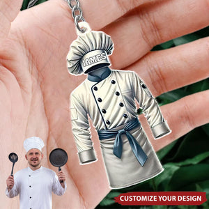 Chef Coat - Personalized Acrylic Keychain, Gift For Chefs And Culinary Enthusiasts