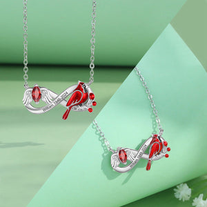 Cardinals Appear When Angels Are Near Memorial Infinite Personalized Necklace