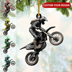 Dirt Bike Personalized Christmas Ornament, Gift For Racing Lovers