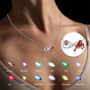 Cardinals Appear When Angels Are Near Memorial Infinite Personalized Necklace