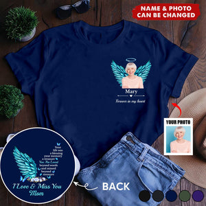 Custom Photo Your Life Was A Blessing, Your Memory A Treasure - Memorial Personalized Custom Back And Front Printed Unisex T-Shirt