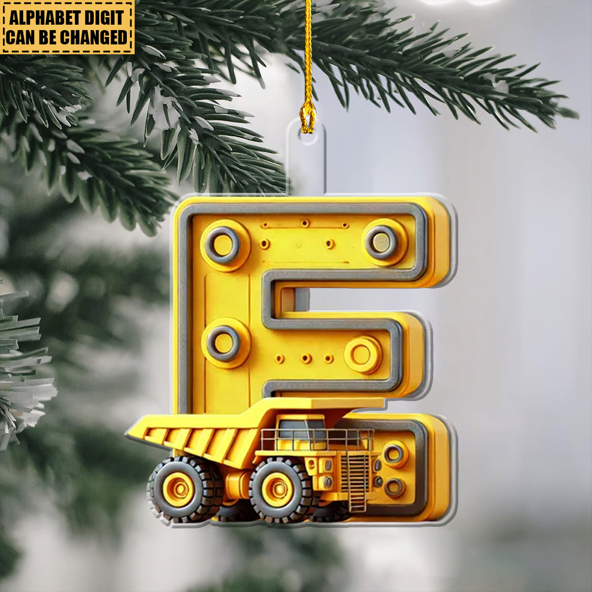 Personalized Gift For Grandkids Construction Ornament