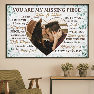 I Want All Of My Lasts To be With You - Upload Image, Gift For Couples - Personalized Horizontal Poster