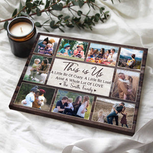 Personalized This Is Us Picture Collage Canvas, Custom Family Photo Gifts, Family Keepsake